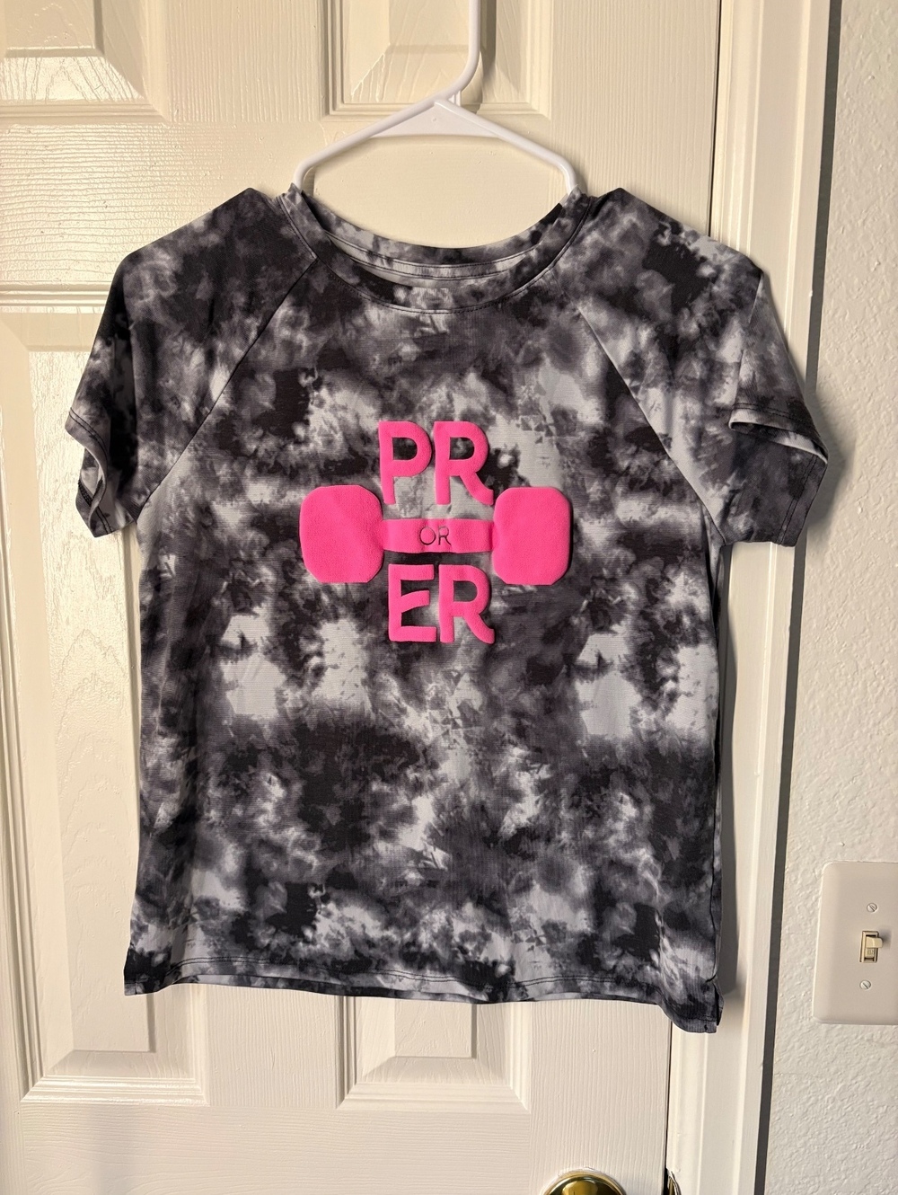 Athletic Works Tie-Dye T-Shirt with Pink Print